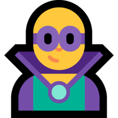 Emoji Penjahat Super Pria Microsoft