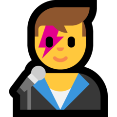 Emoji Penyanyi Pria Microsoft