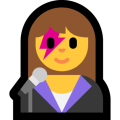 Emoji Penyanyi Wanita Microsoft
