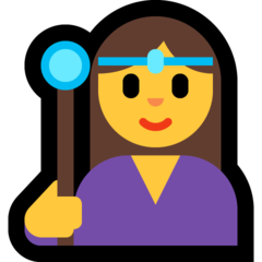 Emoji Penyihir Wanita Microsoft