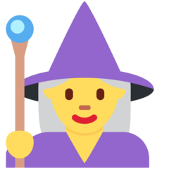 Emoji Penyihir Wanita Twitter