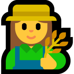 Emoji Petani Wanita Microsoft