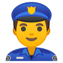 Emoji Petugas Kepolisian Pria Google