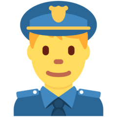 Emoji Petugas Kepolisian Pria Twitter