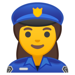 Emoji Petugas Kepolisian Wanita Google