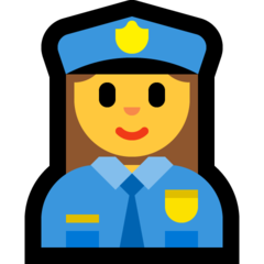 Emoji Petugas Kepolisian Wanita Microsoft