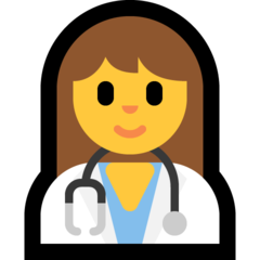 Emoji Petugas Kesehatan Perempuan Microsoft