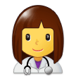 Emoji Petugas Kesehatan Perempuan Samsung