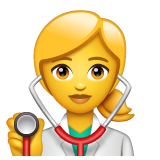 Emoji Petugas Kesehatan Perempuan WhatsApp