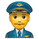 Emoji Pilot Pria WhatsApp