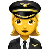 Emoji Pilot Wanita Apple