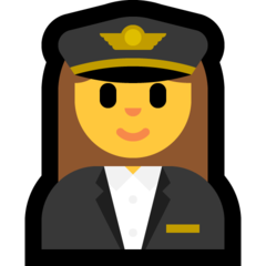 Emoji Pilot Wanita Microsoft