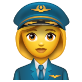 Emoji Pilot Wanita WhatsApp