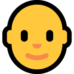 Emoji Pria Botak Microsoft