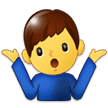 Emoji Pria Mengangkat Bahu Samsung