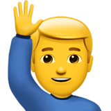 Emoji Pria Mengangkat Tangan Apple