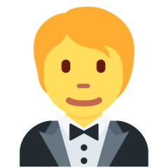 Emoji Pria Mengenakan Tuxedo Twitter