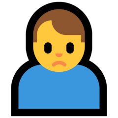 Emoji Pria Mengerutkan Kening Microsoft