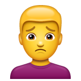 Emoji Pria Mengerutkan Kening WhatsApp