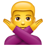 Emoji Pria Mengisyaratkan Tidak WhatsApp