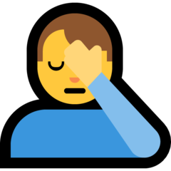 Emoji Pria Menutup Wajah Microsoft