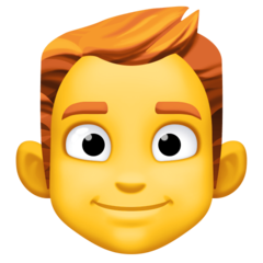 Emoji Pria Rambut Merah Facebook