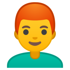 Emoji Pria Rambut Merah Google