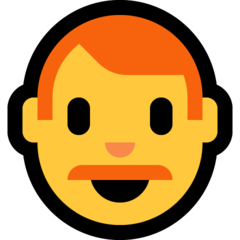 Emoji Pria Rambut Merah Microsoft