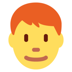 Emoji Pria Rambut Merah Twitter