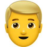 Emoji Pria Rambut Pirang Apple
