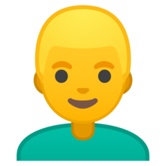 Emoji Pria Rambut Pirang Google