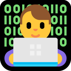 Emoji Pria Teknolog Microsoft