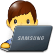 Emoji Pria Teknolog Samsung