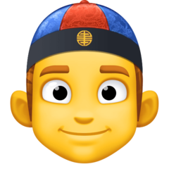 Emoji Pria dengan Topi Cina Facebook