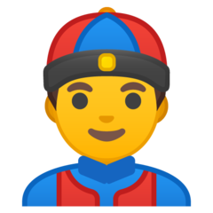 Emoji Pria dengan Topi Cina Google