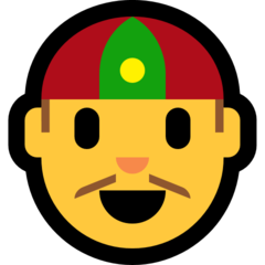 Emoji Pria dengan Topi Cina Microsoft