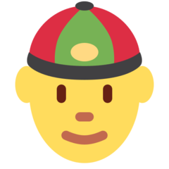 Emoji Pria dengan Topi Cina Twitter