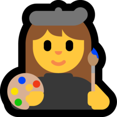 Emoji Seniman Wanita Microsoft