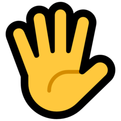 Emoji Tangan dengan Jari Terbentang Microsoft