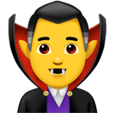 Emoji Vampir Pria Apple