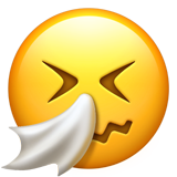 Emoji Wajah Bersin Apple