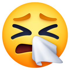 Emoji Wajah Bersin Facebook
