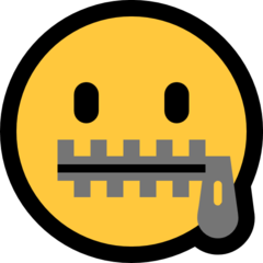 Emoji Wajah Dengan Mulut Disleting Microsoft