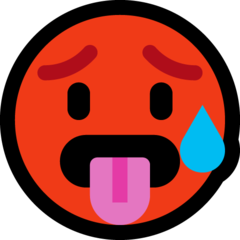 Emoji Wajah Kepanasan Microsoft