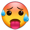 Emoji Wajah Kepanasan Samsung