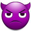 Emoji Wajah Marah dengan Tanduk Samsung