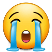 Emoji Wajah Menangis dengan Keras Samsung