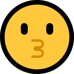 Emoji Wajah Mencium Microsoft