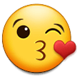 Emoji Wajah Menghembuskan Ciuman Samsung