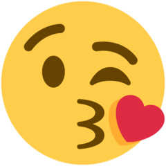 Emoji Wajah Menghembuskan Ciuman Twitter
